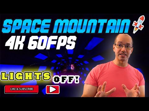 Space Mountain Disney World Ride 4K 60FPS Front Seat POV Lights Off!