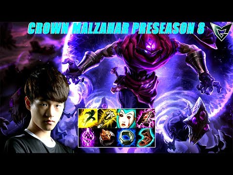 SSG Crown Malzahar vs Azir Preseason 8 League of Legends Pro Gameplay Patch 7.23