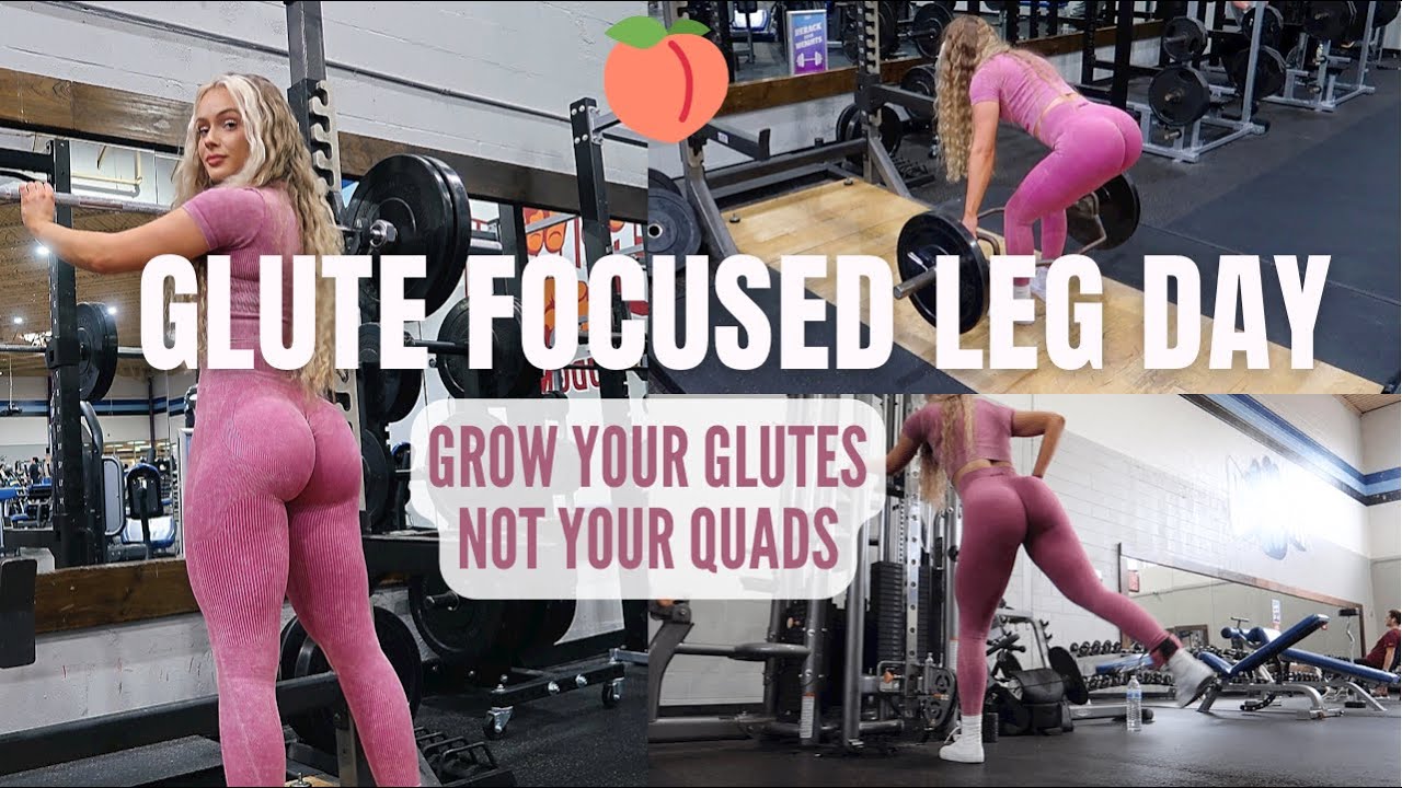 GLUTE FOCUSED LEG DAY WORKOUT ROUTINE | How to grow your booty & not your quads lower body exercises