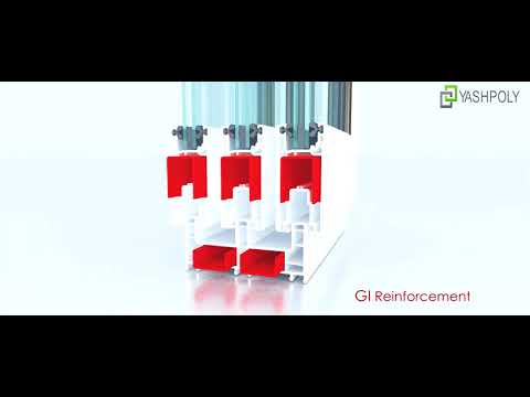 2 track upvc sliding window frame