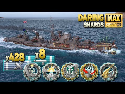 Destroyer Daring: MVP on map Shards - World of Warships