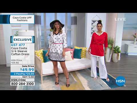 Caya Costa 3/4Sleeve Caftan Dress