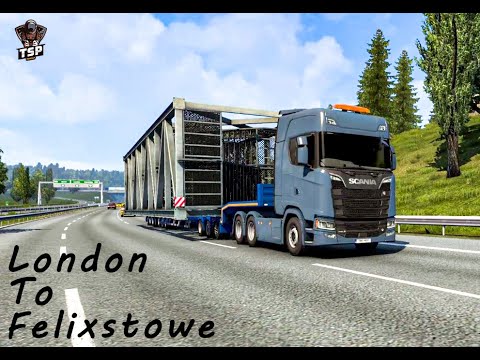 Euro Truck Simulator 2 - London To Felixstowe - Transporting Construction Staircase