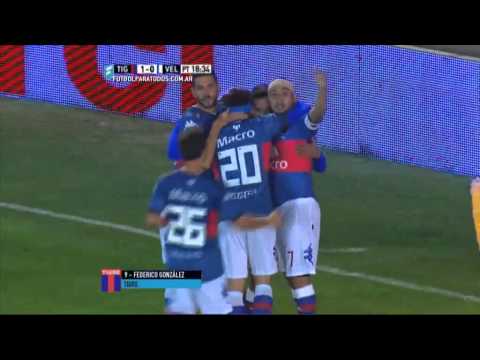 Gol de González. Tigre 1 - Vélez 0. Fecha 24. Primera División 2015. FPT.