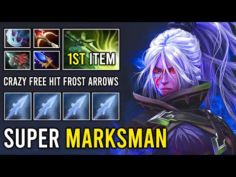 Super Marksman Machine Gun Drow Ranger Crazy Free Hit Frost Arrows First Item Butterfly Dota 2 Guide