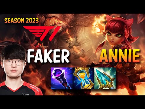 T1 Faker ANNIE vs AZIR Mid - KR Ranked