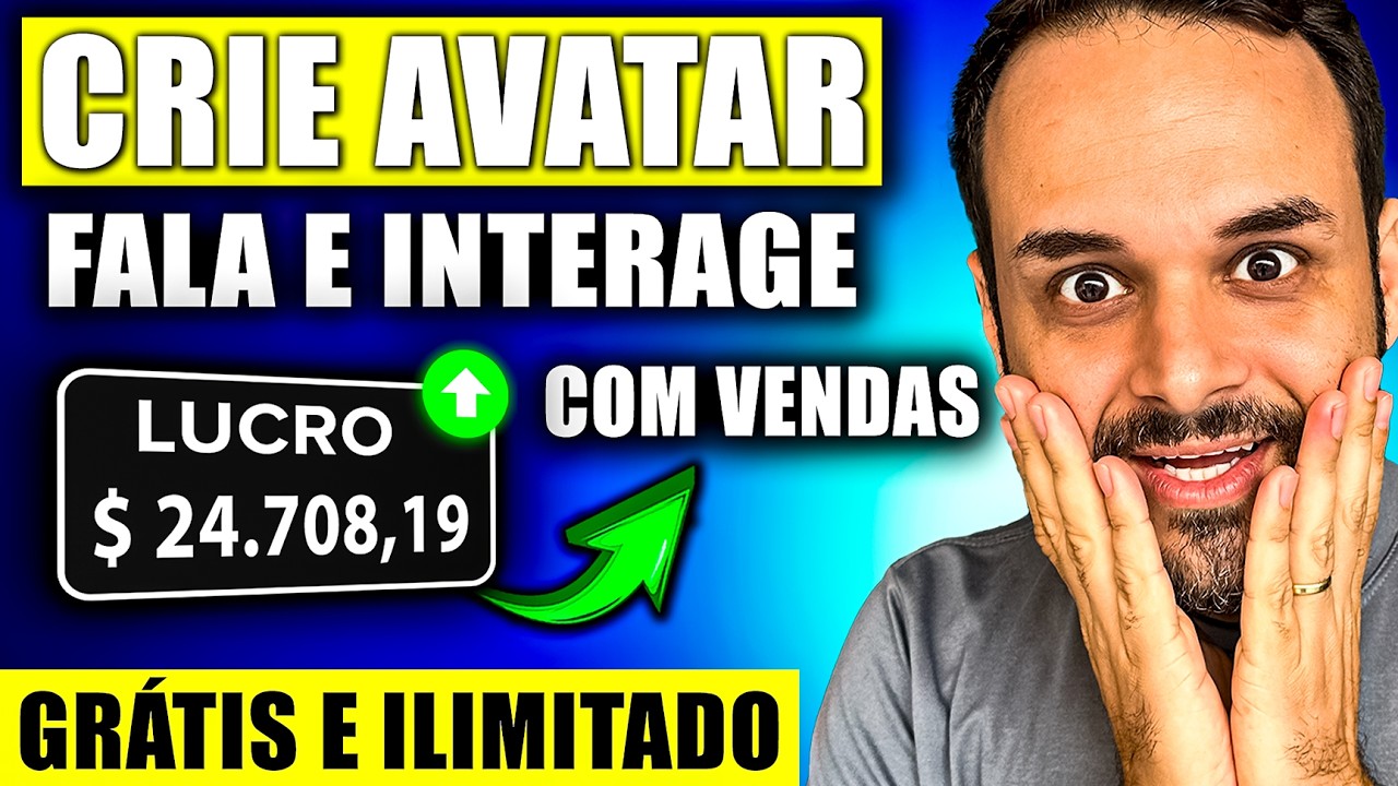 CRIE AVATAR DE IA E GANHE DINHEIRO 100% GRÁTIS E ILIMITADO COM ESTA IA