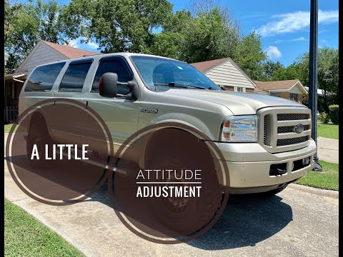 Ford Excursion Lift Kit Install (adding a little ATTITUDE to my truck)