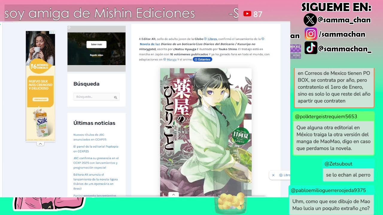 -Sammacast 292 - Otra vez soy amiga de Mishin Ediciones