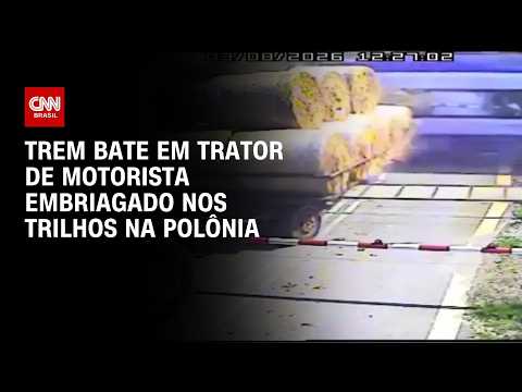 Trem bate em trator de motorista embriagado nos trilhos na Polônia; veja imagens | CNN BRASIL