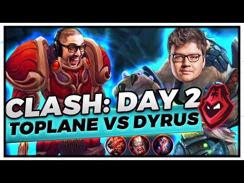CLASH DAY 2 : TOPLANE VS DYRUS | I JOINED THE ENEMY TEAM!! - Trick2G