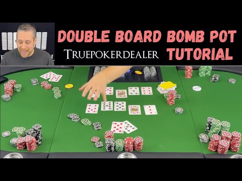 How to Deal a Double Board Bomb Pot in Texas Hold'em | True Poker Dealer Tutorial