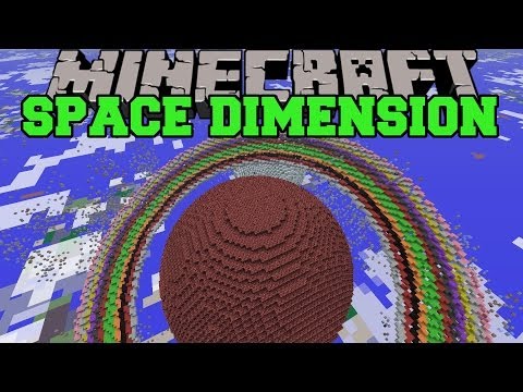 Minecraft: SPACE DIMENSION (PLANET CREATION, STARS, & CRAZY GRAVITY) Mod Showcase