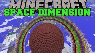 Minecraft: SPACE DIMENSION (PLANET CREATION, STARS, & CRAZY GRAVITY) Mod Showcase