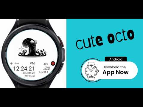 Animated Cute Octo Watch Face video thumbnail
