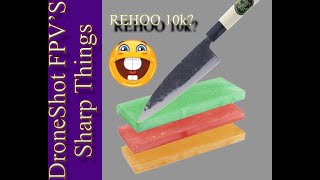 Resin Bonded Diamond REHOO "10,000 grit" Pouring Stone + Tosa Boeki (Funayuki) 165mm