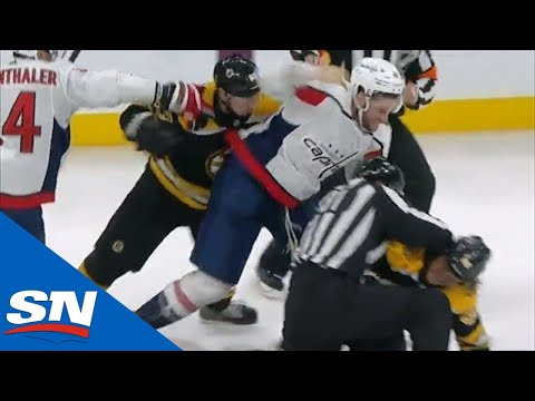 David Pastrnak Decides To Fight Tom Wilson Then Everyone Gets Involved
