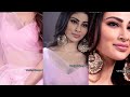 Mouni Roy Cute Pink Saree Outfit Review Vertical Songs 4K