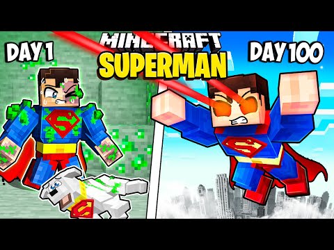 I Survived 100 Days as SUPERMAN in Minecraft