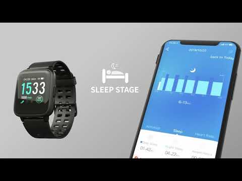 YAMAY Smart Watch for Android and iOS Phone IP68 Waterproof Fitness Tracker Watch
