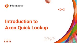 Introduction to Axon Quick Lookup