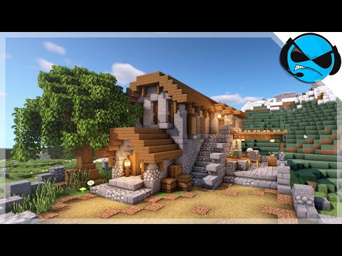 Minecraft: How To Build a Stone Mason House | Medieval Survival House Tutorial