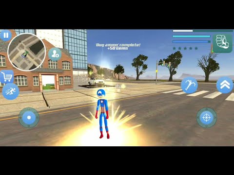 Captain Stickman Rope Hero Newyork Gangster Crime City