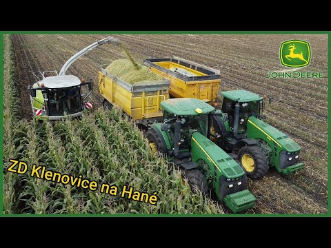 🌽Siláže Kukuřice 2022 | Traktory John Deere v nasazení🚜| ZD Klenovice na Hané