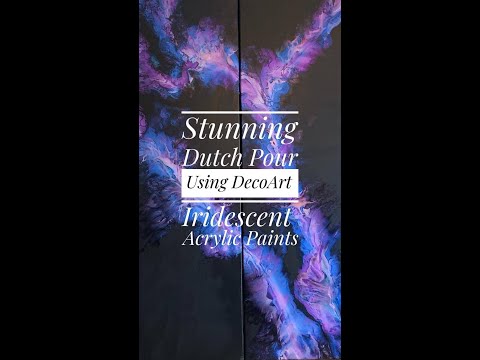 12x36 Stunning Diptych Fluidart Dutch Pour. Results are AMAZING!