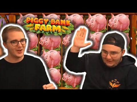 Big Win On Piggy Bank Farm (Play'n GO) - Casino Slots Big Wins