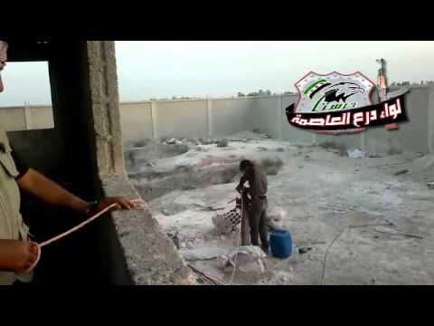 استهداف كتيبة الخلفاء الراشدين بقذائف الهاون قوات النظام في بلدة المنصورة ضمن معركة "الفرقان"