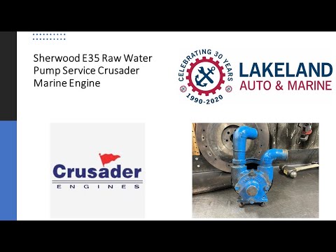Sherwood E35 Raw Water Pump Impeller Service Crusader Marine Engines 1965-1991