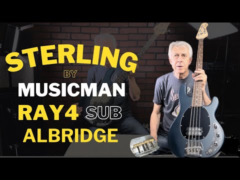 Sterling RAY4 by Music Man direct replacement AlBridge Parts BSMM420 “MM Style” Bass 4-String Bridge For Sterling RAY4 SUB Black Satin image 4