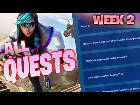 Fortnite ALL WEEK 2 SEASONAL QUESTS GUIDE!  (FAST AND EASY!)