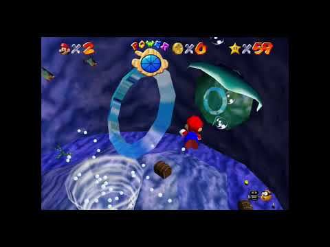 Super Mario 64  - Dire Dire Docks  - The Manta Ray's Reward - Star 61/120 [HD]