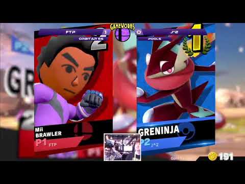 FireThePyro (Mii Brawler) vs. J^2 (Greninja) - Orbitar 66 - Pools