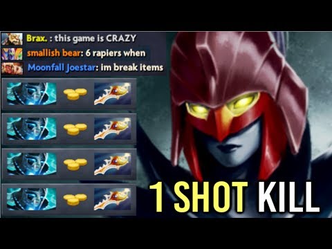 OMG! 1 HIT 1 KILL 4 RAPIERS Phantom Assassin New Meta Gameplay 7.20 by Timado WTF Dota 2