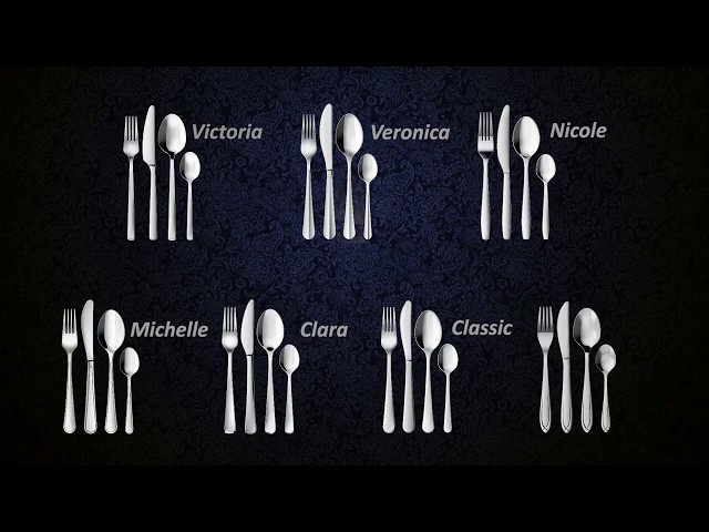 Video teaser voor Table cutlery Victoria, Veronica, Nicole, Michella, Clara, Classic and Scarlett