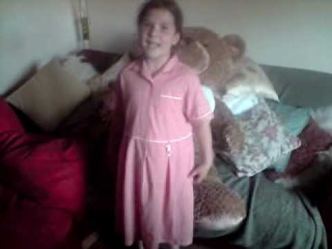 Melissa 8 years singing a short part of 'Hey Mr Miller'