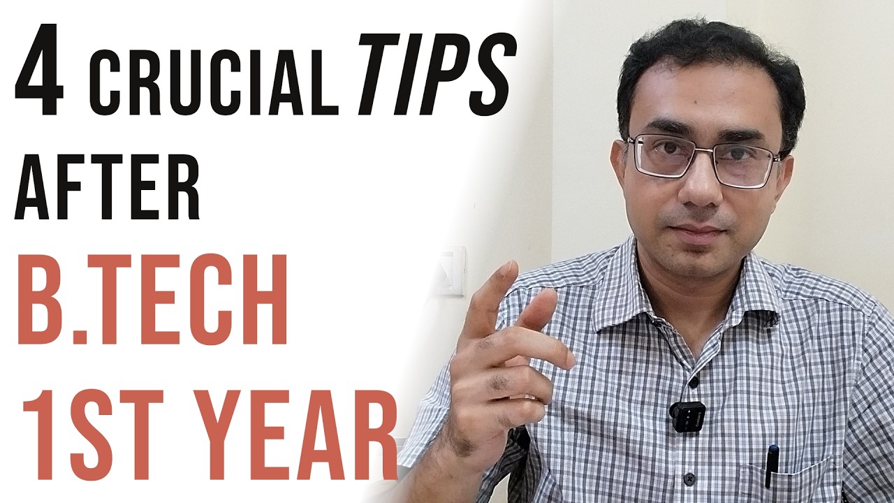 IIT prof's tips: Watch this if you have have just completed B.Tech 1st year