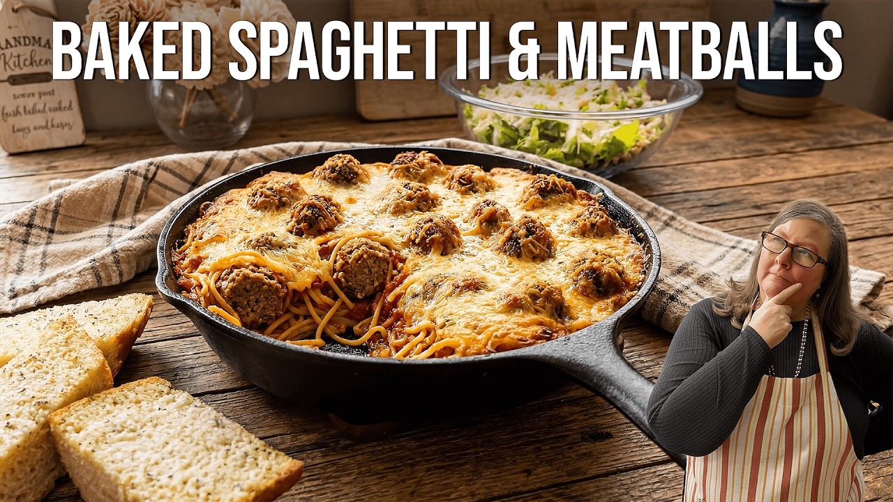 Baked Spaghetti and Meatballs - Three Cheeses, One Skillet, Zero Complaints