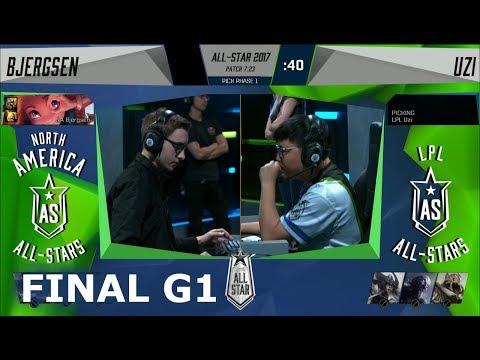 Bjergsen Zoe vs Uzi Kalista | Game 1 Grand Final 1v1 All-Stars 2017 | NA vs CN G1