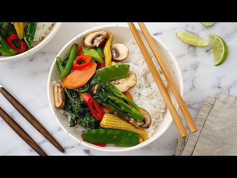 Quick and Easy Thai Stir Fried Vegetables in 15 minute