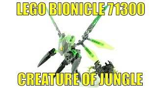 YouTube thumbnail: LEGO BIONICLE UXAR CREATURE OF JUNGLE 71300 REVIEW