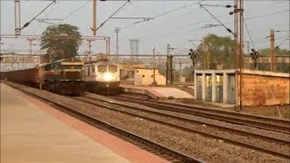 preview picture of video 'INDIAN RAILWAYS: TRIPLE TREAT -CLASSIC FRAMING OF AN EMD, 3-PHASE AND AN ALCO LOCOMOTIVE'