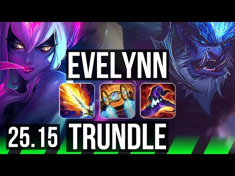 EVELYNN vs TRUNDLE (JGL) | 76k DMG, 66% winrate, 27/4/8, Legendary | KR Master | 25.15