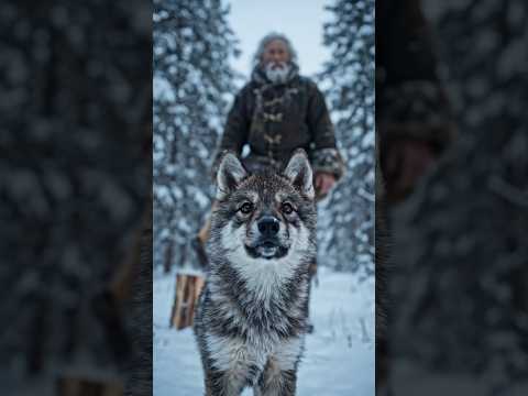 🐺🐻❄️ Wolf Pup vs Bear  #wildliferescue