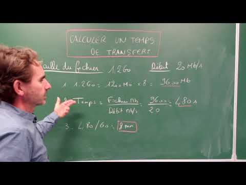 Calcul de temps de téléchargement cours + exercice