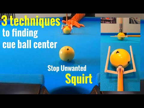 Finding “true” cue ball center