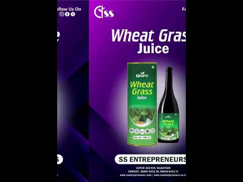 SSURE Natural Wheatgrass Juice, 1000 ml, Bottled Packaging